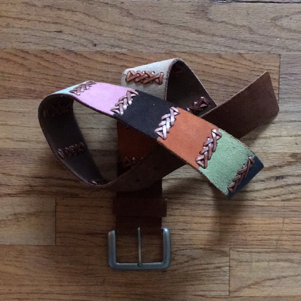 Pieced Leather Belt